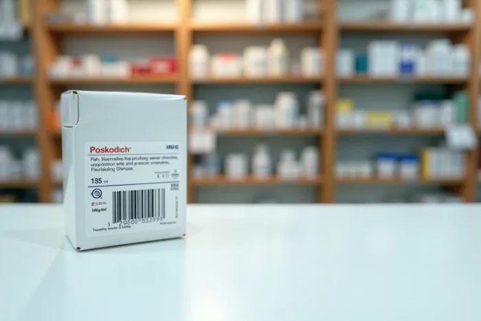 Gros plan sur un code CIP 13 chiffres imprimé sur une boîte de médicament en pharmacie