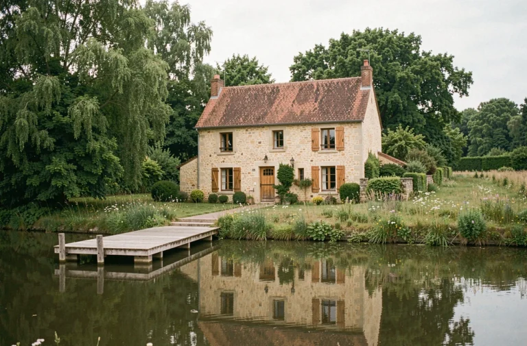 Maison en pierre au bord d'une rivière en Île-de-France, immobilier pas cher près de Paris